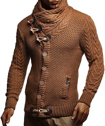 Leif Nelson Muška pletena jakna sa Dolčevicom - zimski džemperi za muškarce
