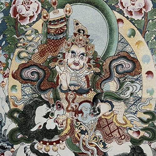 35 Thangka vez tibetanski budizam svileni vez Lobanja kralj blaga jahanje bijelog konja Thangka viseći ekran