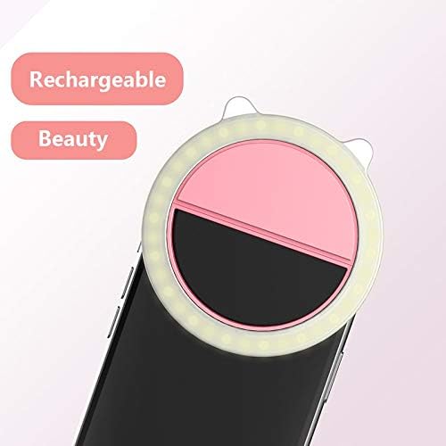 CZDYUF Mini mobilni telefon LED Selfie Light Anchor Beauty Lens Artefakt za prenos uživo okrugli prsten za punjenje mobilnog telefona