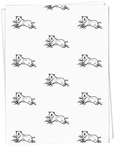 5 x A1 'Polarni medvjed' Listovi papira za umotavanje poklona/umotavanje
