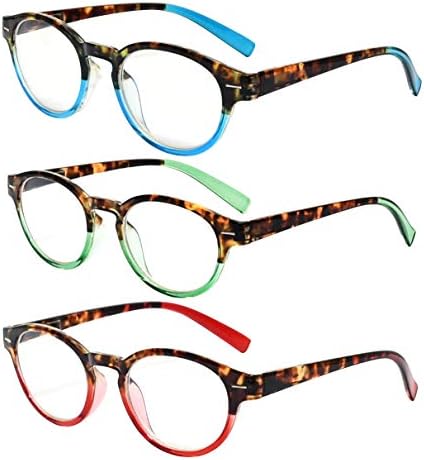 Eyekepper okrugle naočare za čitanje sa 3 pakovanja ovalne elegantne naočare za čitanje za žene