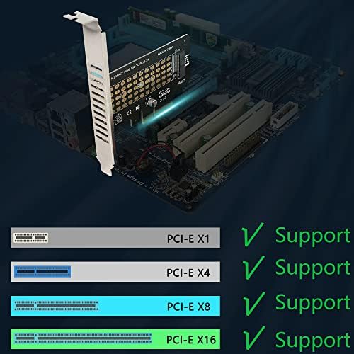 Gelrhonr M.2 SSD M-Key NVME PCIe 3.0 x4 adapter kartica, podržava PCI-E 4.0 / 3.0, 2.0 ili 1.0, NVME M-tipku,