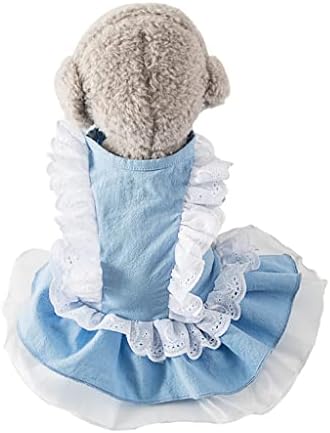 Fksdhdg ljetna haljina za pse slatka čipkasta traper suknja djevojka odjeća za pse odjeća za kućne ljubimce princeza
