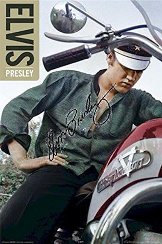Elvis Presley Potpisani Faksimil Potpisan Harley Davidson Poster Za Motocikle - Muzički Posteri