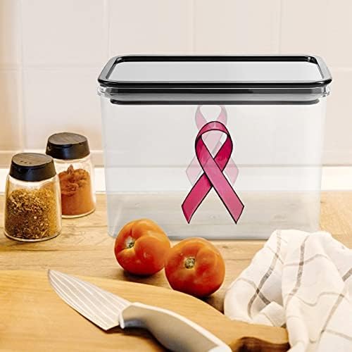 Kutija za odlaganje raka dojke sa ružičastom satenskom trakom plastični kontejneri za organizatore hrane sa poklopcem za kuhinju