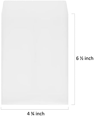 Prozirne papirne kese 4 3/4 x 6 1/2, Vellum koverte A6 Self pečat za 4x6 kartice, vjenčane konfete torbe