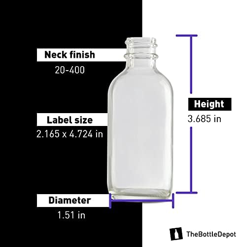 Bottle Depot 8 Colrs koristi Bulk 24 Pack 2 Oz prozirne staklene bočice sa kapaljkom; veleprodajna količina
