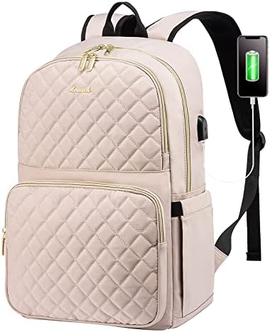 LOVEVOOK laptop ruksak za žene, prošivena torba za Laptop putni ruksak torbica sa patentnim