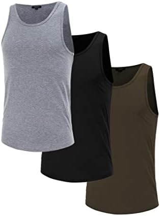 TURETRENDY muške majice za treniranje sa 3 pakovanja rezervoara Dry Fit majice za teretanu bez