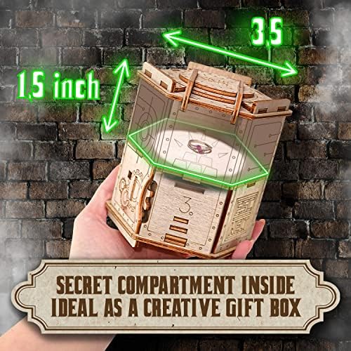 ESC WELT Fort Knox Puzzle Box-soba za bijeg u kutiji - mozgalica za odrasle & amp; djecu - slagalice sa skrivenim odjeljkom - drvene slagalice - kutija za novac - 3d slagalice za odrasle