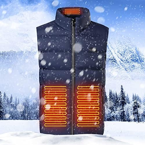 VODMXYGG Zimski kaputi Muškarci Žene Dual Control 9 Vesluk za grijanje Konstantna temperatura Inteligentni električni prsluk za grijanje