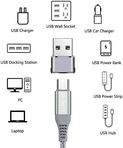 QCEs USB C ženski na USB muški Adapter 2pack, Tip A konektor kabla punjača kompatibilan sa iPhone 13/12/11