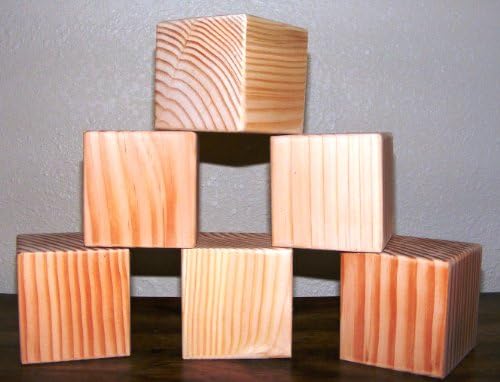 3,5-inčni prirodni nedovršeni drveni blokovi-Set od 45 drvenih kocki