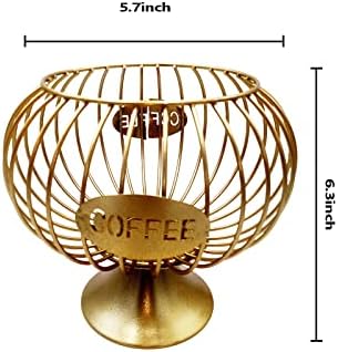 Držač mahuna za kafu, metalni žičani Organizator mahuna za kafu, korpa za skladištenje espresso Pod držača