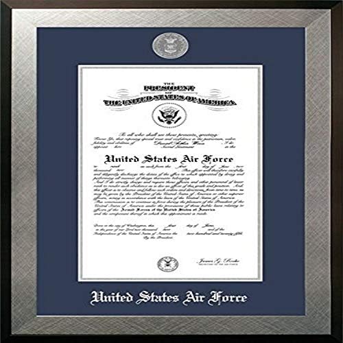 Kampus slike AFCho0028x10 Certifikat zrakoplovstva Pokloni okvir sa srebrnim medaljom, 8 x 10