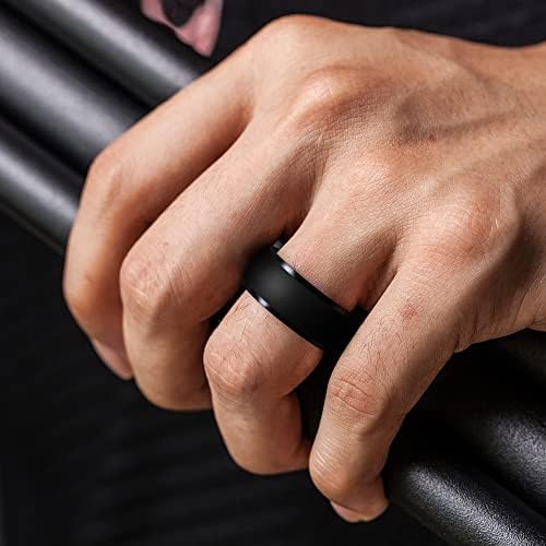 ThunderFit Silikonski prsten za muškarce, prozračan sa žljebovima za protok zraka-širine 10 mm-debljine