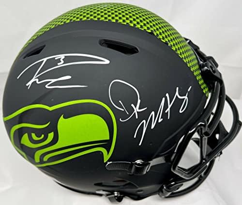 DK Metcalf Russell Wilson potpisao FS autentične Eclipse kacige fanatici B315212-autograme NFL