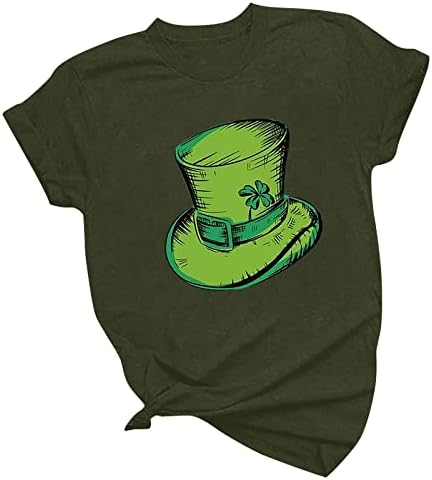 Dan St. Patricka Shamrock Green Top šešir za žene Ležerne prilike ljetnih vrhova kratkih rukava Crewneck