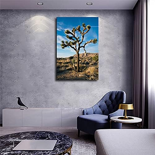 Yodaliy Art Tree Wall Art Poster pustinjski otisci, crno-bijeli Joshua Tree Photography slika na platnu