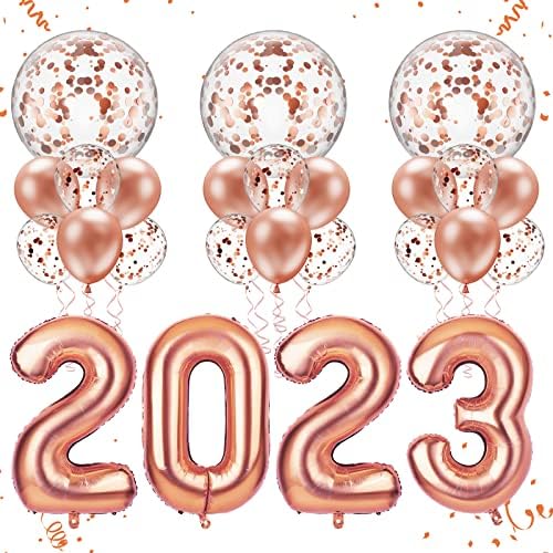40 inča 2023 brojevi balona, ​​ružino zlato 2023 balon set ukrasi velikih novogodišnjih party zaliha