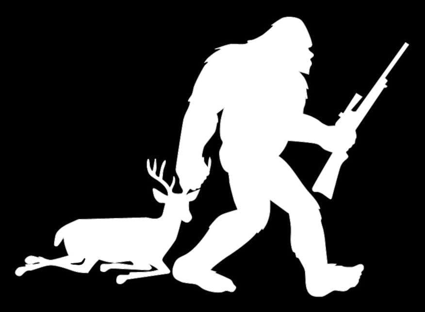 Sixtytwo24 Bigfoot jelena Hunter naljepnica - 5 '' Decal {White} - Bigfoot, Yeti naljepnica, Sasquatch, Boggy