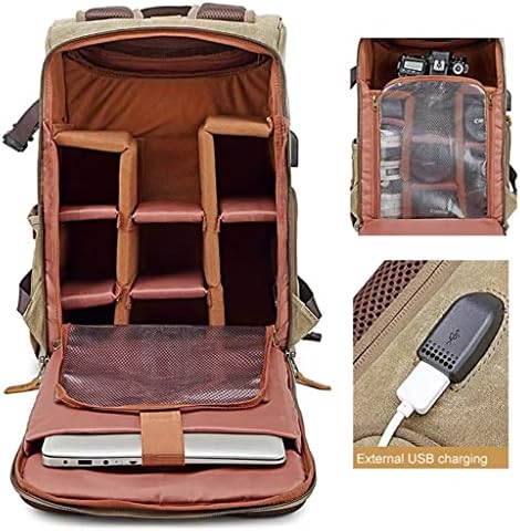 XXXDXDP Fotografija Retro vodootporna Batik platneni ruksak W USB port Fit 15.6inch laptop muške torbe za nošenje