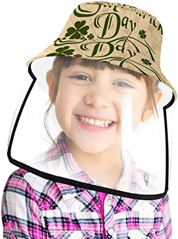 Zaštitni šešir za odrasle sa štitom za lice, ribarsko šešir protiv sunčeve kape, uzorak uzorka Svetog Patrika