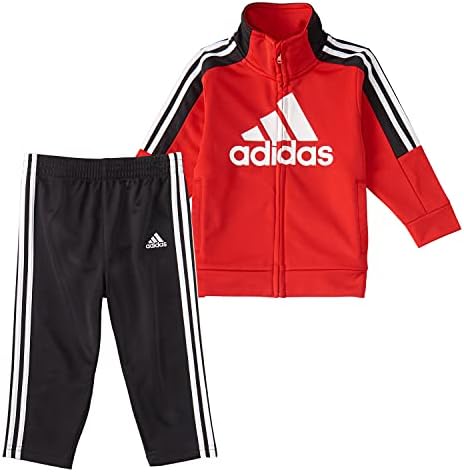 Adidas Baby-Boys Zip prednji 3-pruge Tricot jakna i suženi set hlača