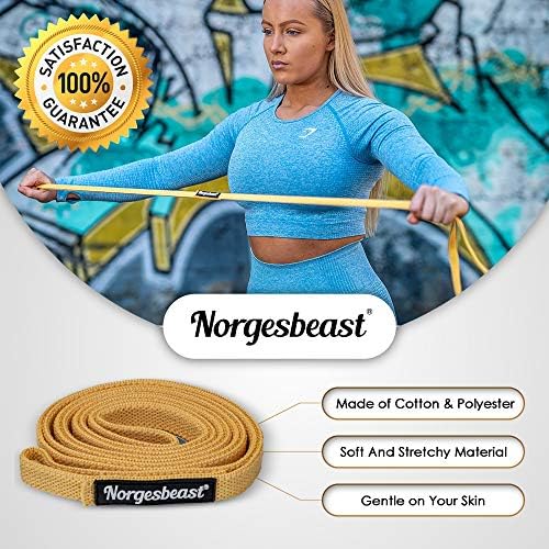 Norgesbeast Vježba Pull-Up Band-pamuk & amp; poliester Resistance Loop-elastični, rastezljive fitnes trake -
