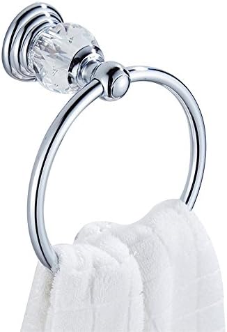 WOLIBEER kristalni prsten za peškire, Hromirani držač peškira za kupatilo srebrni stalak za