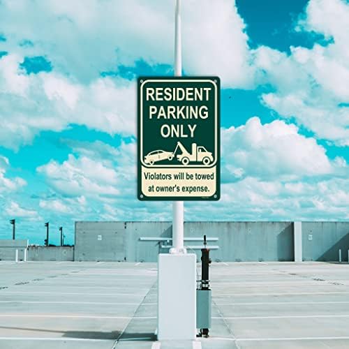 Rezidentni parking Povrede će biti vučeni znakovi 12 x 18 inča privatni rezidencijalni znakovi metalni refleksni