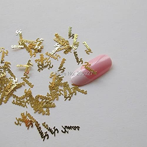 MS76 100kom Zlatna slatka Božić Deco Nail Art metalna naljepnica Nail Art dekoracija Neljepljiva naljepnica