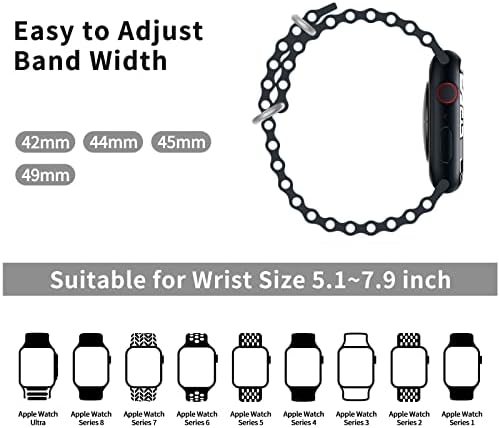 Aexaw Ocean Band kompatibilan sa Apple Watch Band za Apple Watch Band Ultra 49mm 45mm 44mm 42mm, podesiva