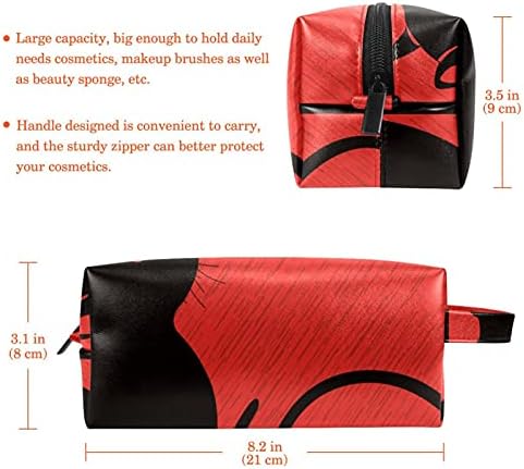 Travel Makeup Torba stilska kozmetička torba za žene Viseće toaletna vrećica Organizator Crna mačka