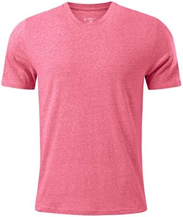 Ružičasta majica Muška pamučna mješavina majica kratkih rukava, Slim Fit Premium casual tees