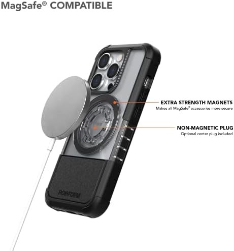Rokform-iPhone 14 Pro Dual Magnet & amp; MagSafe kompatibilna Kristalna futrola + komplet za zaštitu ekrana