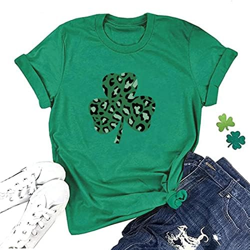 Cggmvcg St Patricks Day Shirt žene Ženski St. Patricks dan ostaviti Print Tops Shirt St Patricks dan