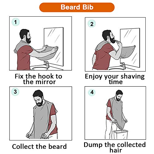Beard Bib pregača za muškarce, poklon hvatač za podrezivanje brade Bib za brijanje & amp; ošišane kose,