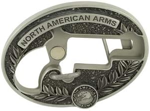 Sjevernoameričko oružje Naa LNG RFL Cust ovalna kopča za pojas, srebrna, 5,5 x 4 x 1,75 inča