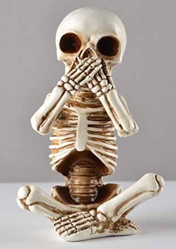 JORAE Skeletoni statuu čuju vidjeti ne govore ne zle figurice za Halloween Beat Halloween mame