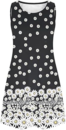 Ženska prolećna i ljetna haljina 2023 plaža cvjetna Tshirt sarafan Casual džepovi Boho Tank haljina