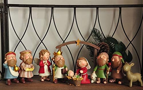 ENNAS set od 10 božićnih hodnika Prirodno uključuje stabilan, Joseph, Isusa, Mary i Wisemen
