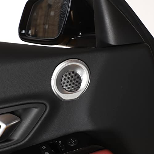 Zvučnice vrata Fit za Toyota Supra GR A90 A91 MK5 2019-2022, aluminijumski legura vrata zvučnika za preklopni poklopac, 2pcs, srebro