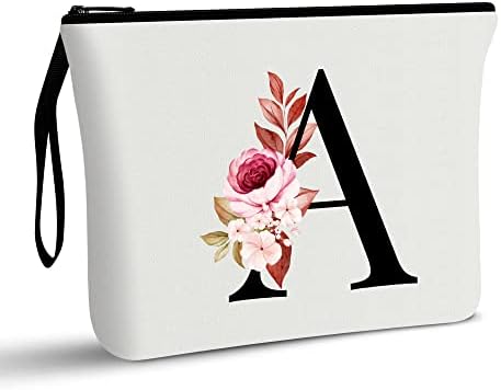 VAVABOX A-Z Personalizirana torba za šminku, rođendanski pokloni za žene mama, pokloni za najbolju prijateljicu, bridema kozmetička torba