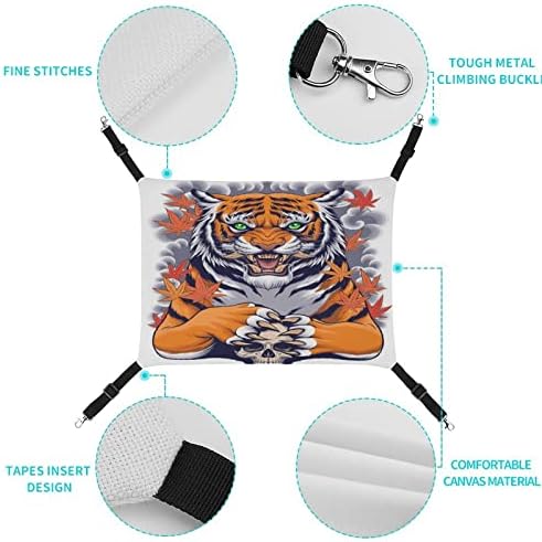 Viseća mreža za kućne ljubimce javorov list Tiger Cat spavaći krevet sa podesivim naramenicama i metalnim kukama 16,9 x13