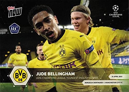 2020-21 FAPPS sada UEFA Liga prvaka Nogomet 65 Jude Bellingham Rookie Card W / Erling Haaland