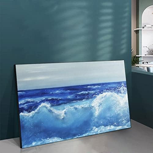 Posteri pejzažni zid Art plavi morski pejzaž talas ulje na platnu štampa slike za dnevni boravak