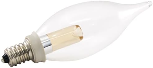 Američka rasvjeta sa mogućnošću zatamnjivanja LED CA10 neprozirne sijalice sa plamenom, E12 baza kandelabra, 5500K svijetlo Bijela, 25 pakovanja