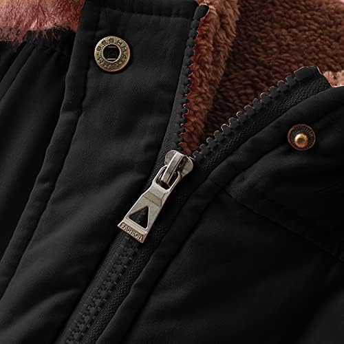 SGASY Women-ov zimski zadebljani zadebljani kaput s kapuljačom Parkas Fleece Outloward Oblikovana jakna Pamučni