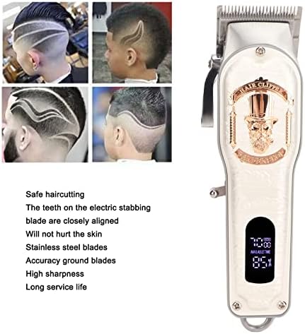 Električni trimer Anggrek, električni trimer za kosu Višenamjenski sečiva od nehrđajućeg čelika Hlight Clipper za punjivu kosu za kućni salon